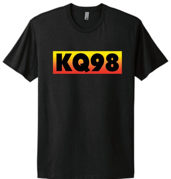 KQ98 logo on a black shirt